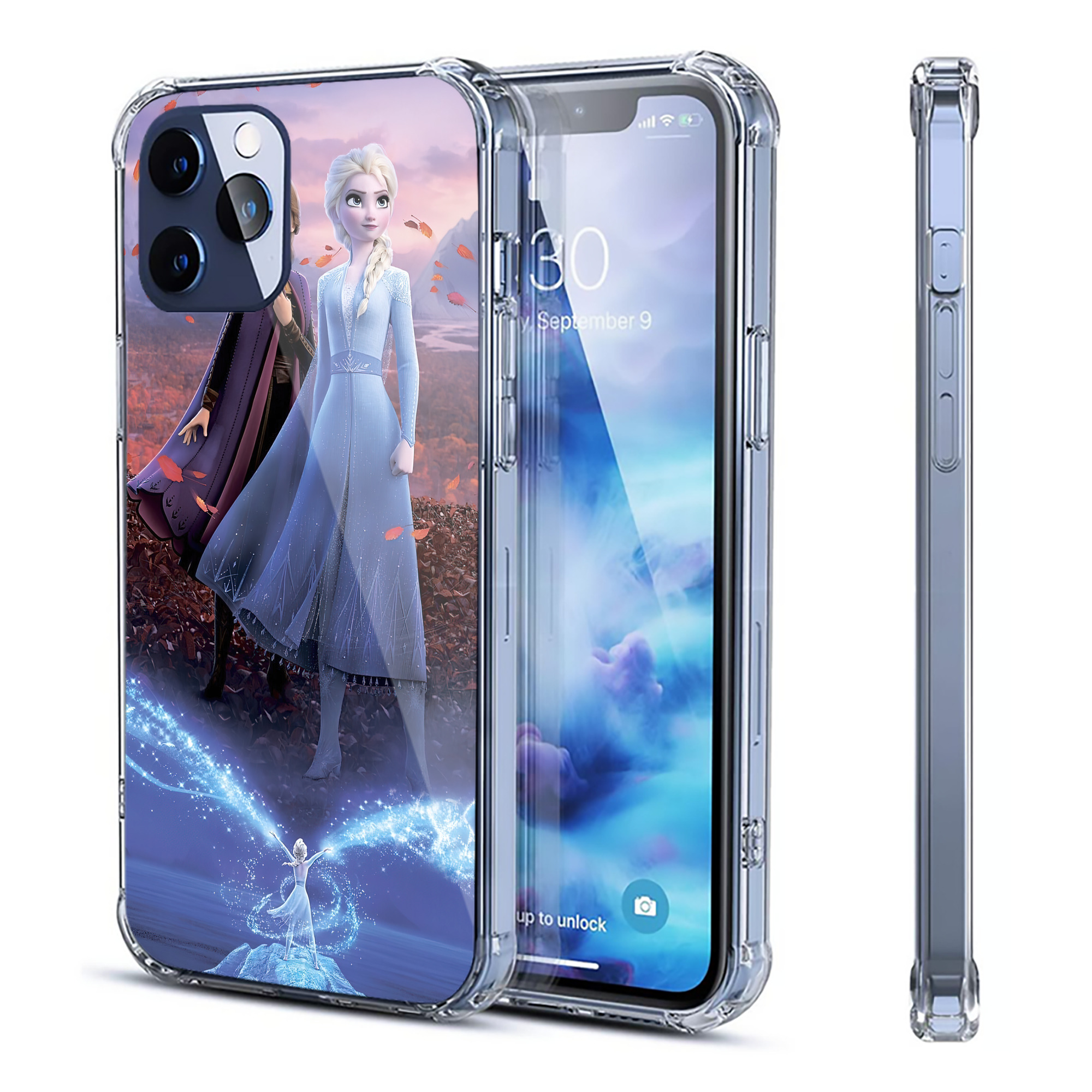（画像用） アナと雪の女王 アンナ エルサ Frozen Anna Elsa 【iPhone 12シリーズ対応】透明スマホケース（クリアソフトケース）